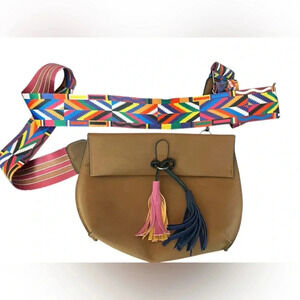 NWOT Crossbody Brown Purse (No Brand) Patterned Strap